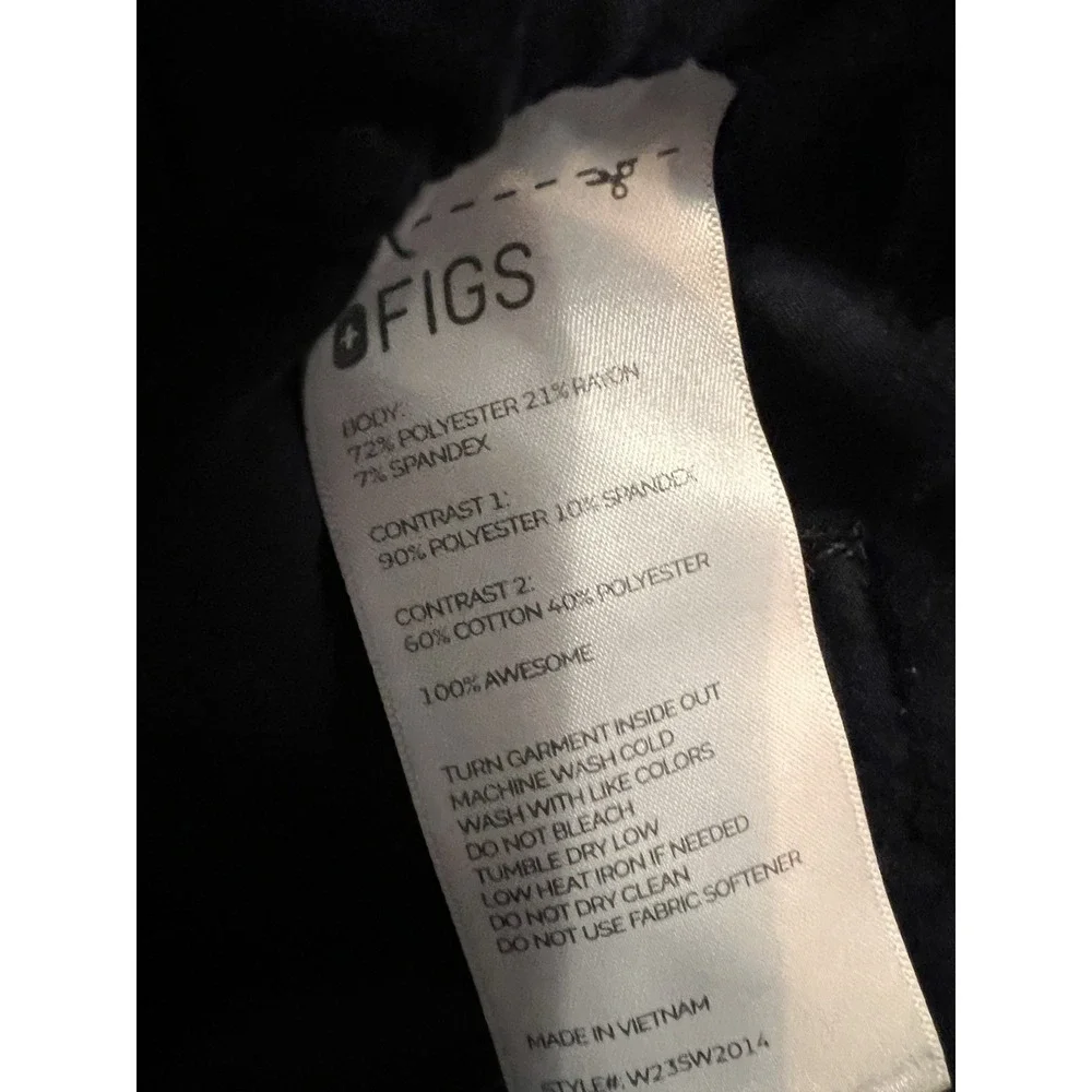 FIGS Technical Collection Blue  Scrub Jogger Pants Womens Size Large
